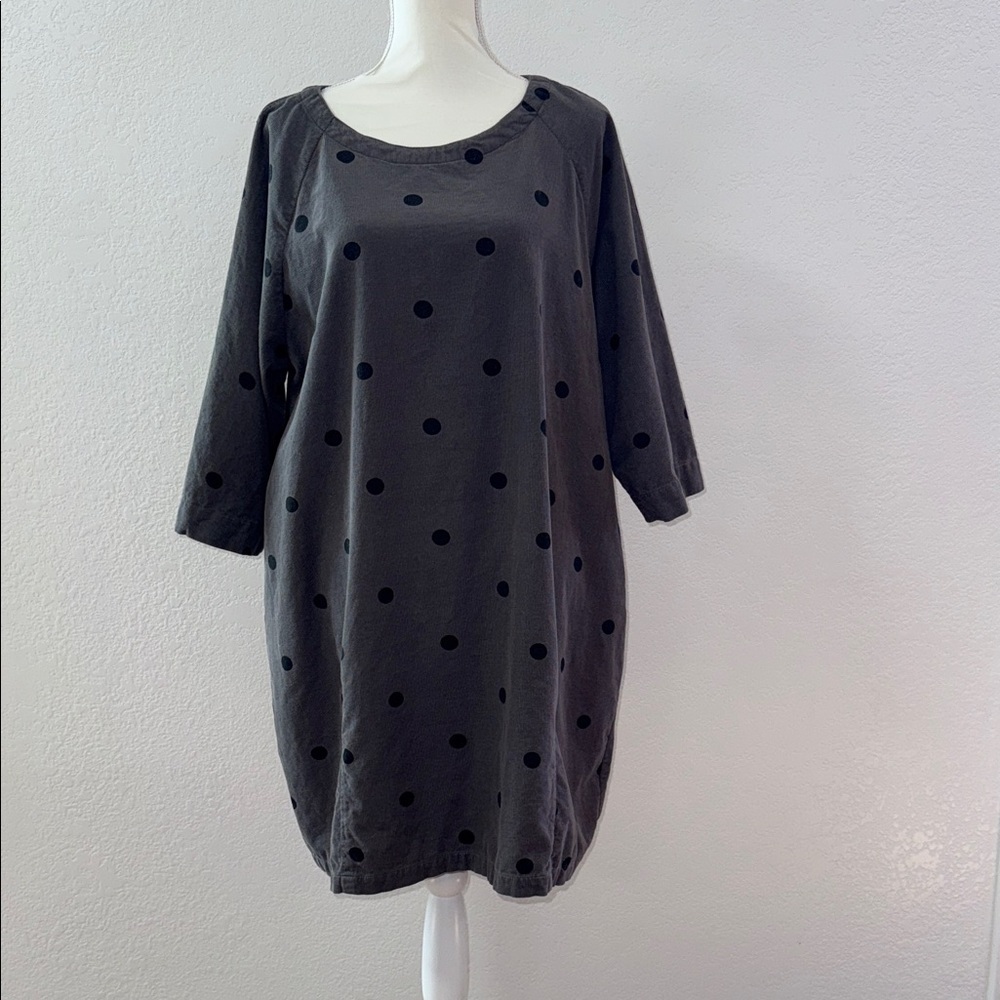 TWO DANÉS Polka Dot Gray Dress size L